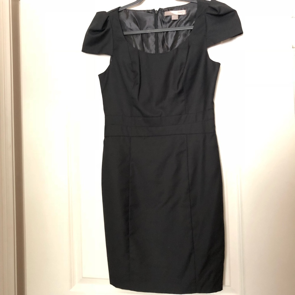 Forever 21 pleated back fitted black dress